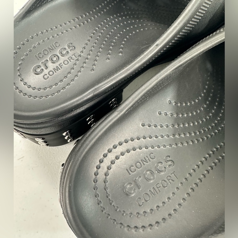Crocs Siren Studded Platform Clog Heel Black Y2K Grunge Baddie Unisex M 12 W 14 - Picture 9 of 11